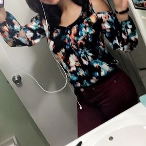 Watercolor flowers top